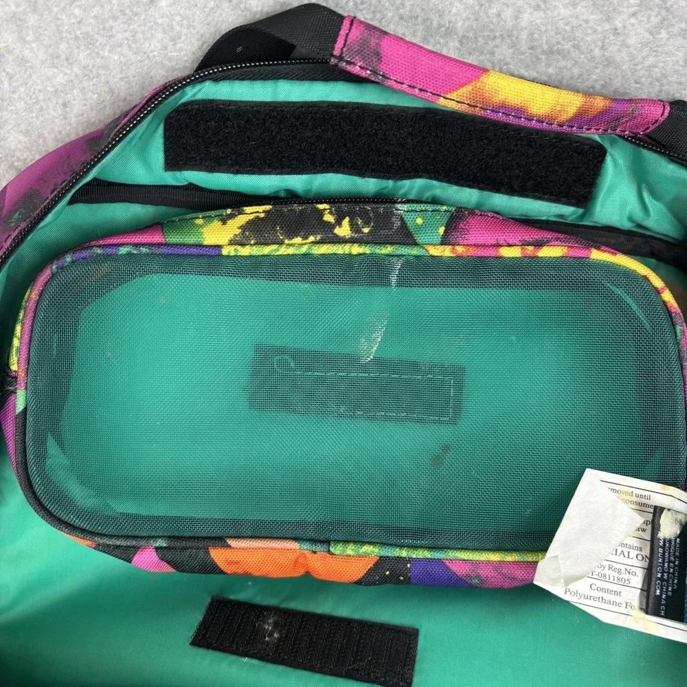 Burton Snowboards Neon Colorful Travel Hanging Toiletry Bag Makeup Organizer